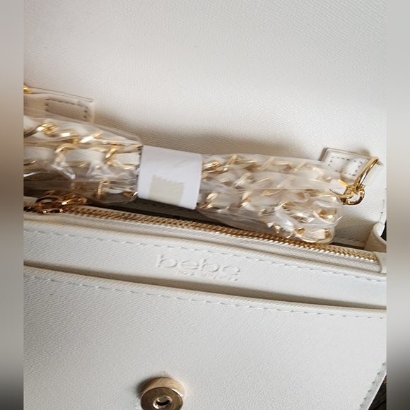 Bebe White Crossbody Bag NWT - Picture 10 of 12